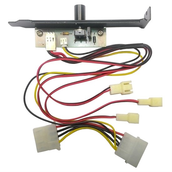 Регулятор скорости на 3 вентилятора (Molex 4-pin -- 3x3pin, на зад. стенку) 32714 - фото 10050
