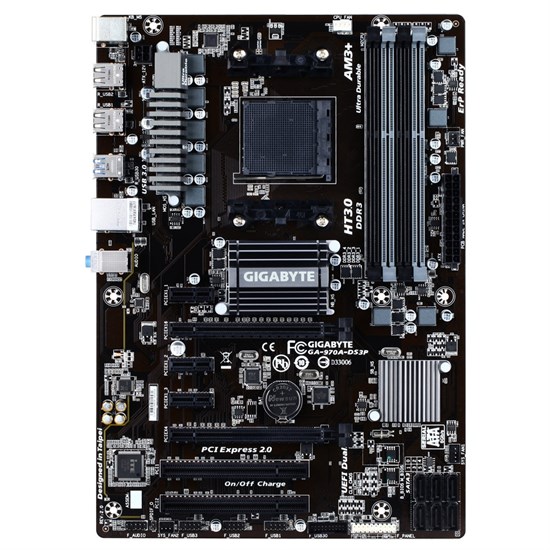 Socket AM3+ Gigabyte GA-970A-DS3P rev. 2.1 (AMD970, 4xDDR3, SATA 6Gb/s, USB 3.0, GLAN, ATX) 33004 - фото 10388