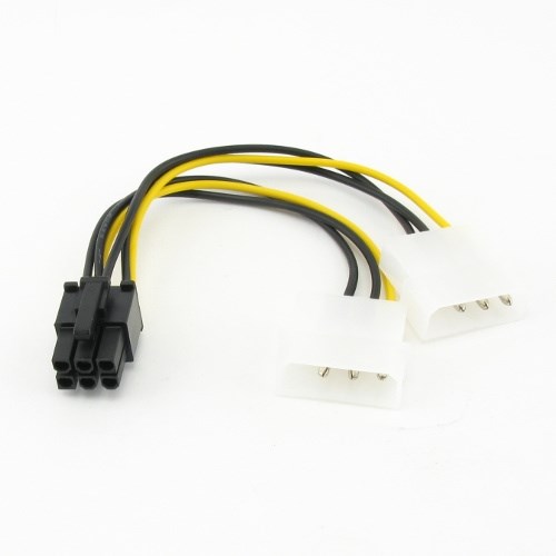 Переходник питания для видеокарт 2xMolex 4-pin -> 6pin 15558 - фото 10686