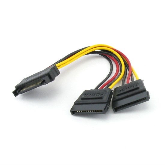 Разветвитель питания устройств SATA(15M)-->2xSATA(15F), 15см 32521 - фото 10693