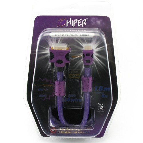 Кабель HDMI19M - DVI19M Hiper HLC-1D1H-180, 1.8м 28397 - фото 10715