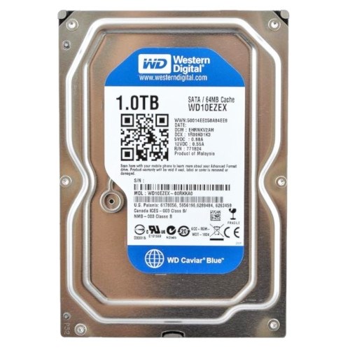 SATA 1.0 TB WD (WD10EZEX) "Caviar Blue" SATA-3 6Gb/s, 7200rpm, 64MB 27544 - фото 10967