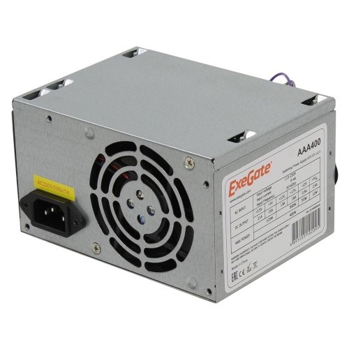 Блок питания ATX 400W ExeGate (ATX-AAA400), 12V@14A+14A, 8cm fan (ES259590RUS) 33083 - фото 11003