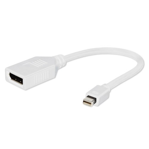 Переходник Mini DisplayPort (M) -> DisplayPort (F), Cablexpert, белый (A-mDPM-DPF-001-W) 26649 - фото 11022
