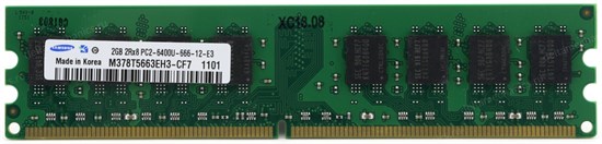 DIMM DDR-2 2GB PC2-6400 DDR2-800 Samsung (M378T5663EH3-CF7) CL6 24478 - фото 11050