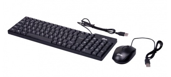 Клавиатура+мышь Ritmix RKC-010, черные, USB 33202 - фото 11149
