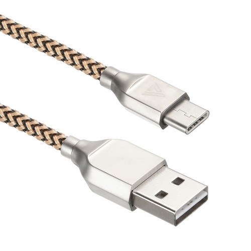 Кабель USB A --> Type-C (M) 1.0м (USB 2.0) ACD-Titan, нейлон, 2-ст. конн., желто-черный (ACD-U927-C2Y) 33259 - фото 11201