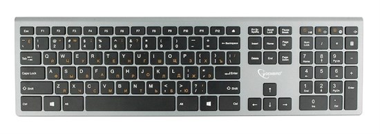Клавиатура беспроводная Gembird KBW-1, 104 кл., м/медиа, ножничный механизм, бесшумная 34204 - фото 12388