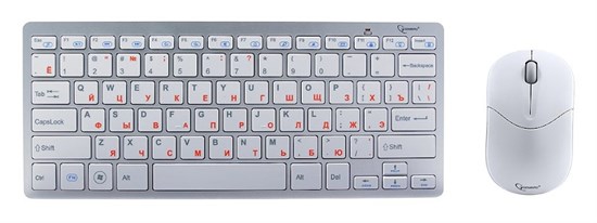 Клавиатура+мышь беспроводные Gembird KBS-7001 White, USB 33244 - фото 12390