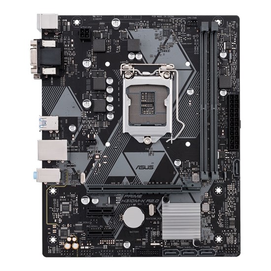 Socket 1151-v2 ASUS PRIME H310M-K R2.0 (iH310, 2xDDR4, 4xSATA 6Gb/s, DVI-D/D-Sub, 2xUSB 3.0, GLAN, mATX) 34719 - фото 12760