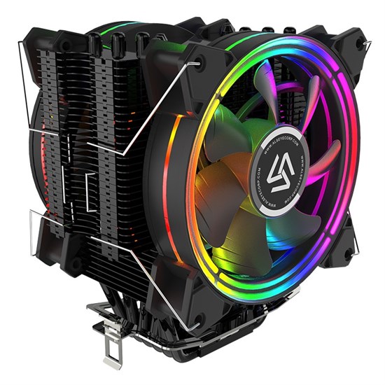 Кулер Alseye H120D (2x120 PWM 15RGB leds, 800-2000 RPM, 518г, для S.2011/115X/AMD/AM4) 34720 - фото 12779