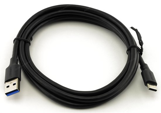 Кабель USB A --> Type-C (M) 1.5м (USB 3.0) Ugreen, 3.0A, черный (20883) 34545 - фото 12921