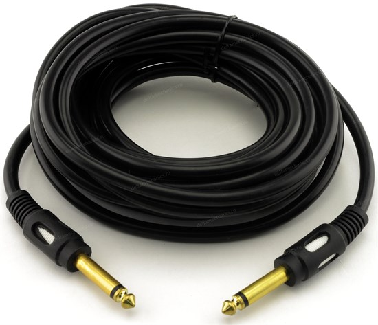 Кабель jack 6.3 мм (M) - jack 6.3 мм (M) TS, моно, 5м 34623 - фото 12944