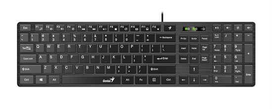 Клавиатура Genius SlimStar 126, Black, тонкая, 109кл., SmartGenius, USB 34958 - фото 13212