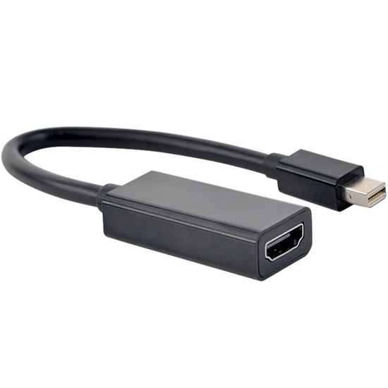 Переходник-конвертер Mini DisplayPort (M) -> HDMI (F) 0.15м, черный 34448 - фото 13299