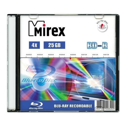 BD-R 25GB Mirex 4x, slim 34648 - фото 13681