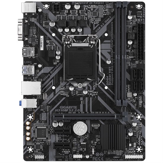 Socket 1151-v2 Gigabyte H310M S2 2.0 (iH310, 2xDDR4, 4xSATA 6Gb/s, D-Sub, 2xUSB 3.0, GLAN, mATX) 34821 - фото 13703