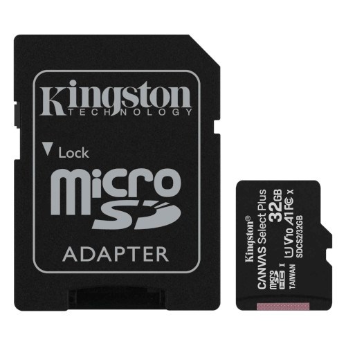 microSD Memory Card SDHC 32GB Class10 UHS-I U1 Kingston Canvas Select Plus 100MB/s (SDCS2/32GB) 34736 - фото 13752