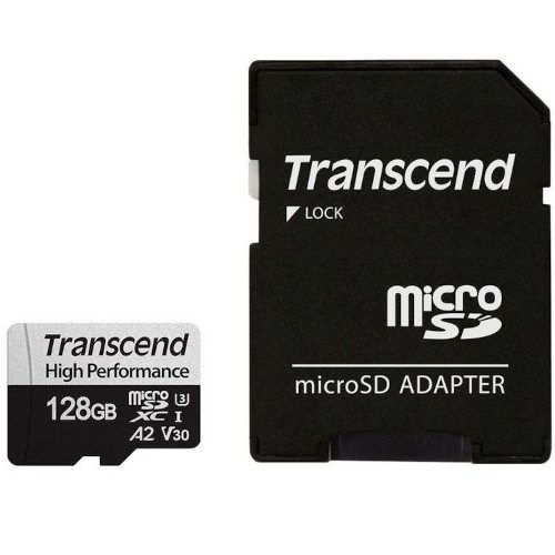 microSD Memory Card SDXC 128GB Class10 UHS-I U3 V30 A2 Transcend 100/85 MB/s (TS128GUSD330S) 35240 - фото 13863