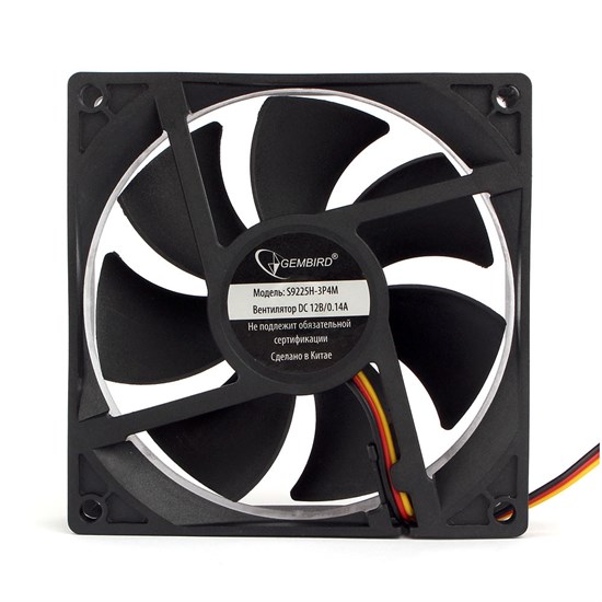 Вентилятор Gembird 90x90x25мм, 3-pin / 4-pin Molex, гидродинамический, 30см (S9225H-3P4M) 35253 - фото 13885