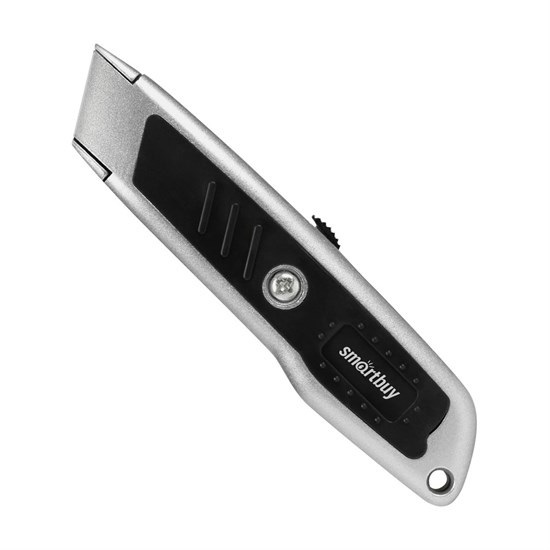 Нож строительный SmartBuy SBT-KNT-18P2 (18 мм, трапециевидное лезвие, прорезинный корпус) 35066 - фото 14306