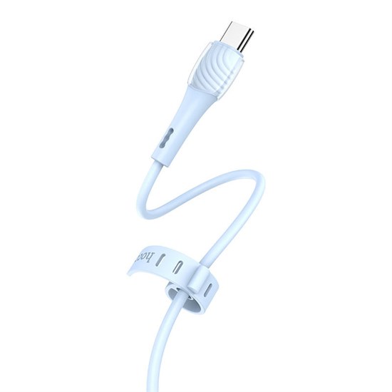 Кабель USB A --> Type-C (M) 1.0м (USB 2.0) hoco X49, синий, силиконовая оплетка, 3A 35565 - фото 14738