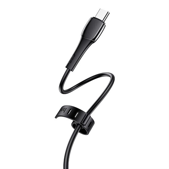 Кабель USB A --> Type-C (M) 1.0м (USB 2.0) hoco X49, чёрный, силиконовая оплетка, 3A 35566 - фото 14741