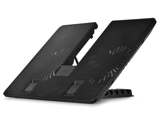 Подставка (охлаждение) для ноутбука Deepcool U-PAL до 15.6" (черная, 2x140мм, USB 3.0) 35620 - фото 15041