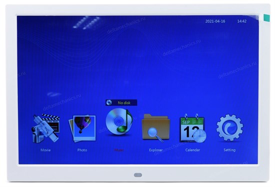 Цифровая фоторамка TFT 15.2” белая, wide (1280*800, MP3/MP4/APE/FLAC, SD, USB-host, динамик, ПДУ, VESA 75x75) 35948 - фото 15241