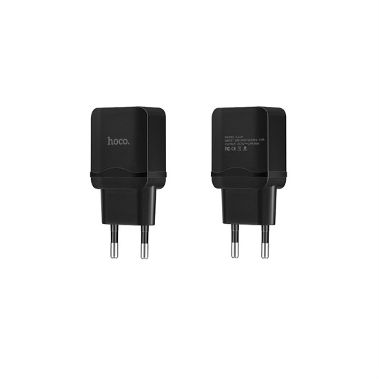 Зарядное устройство 220V -> USB 5V hoco C22A 1xUSB 2400mA, чёрное 35785 - фото 16025