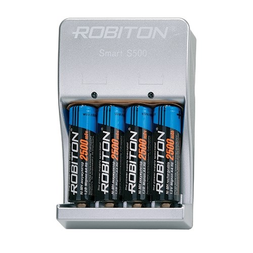 Зарядное устройство Robiton SMART S500-4 + 4аккум. AA2500(Ni-MH), контроль заряда 27076 - фото 16187
