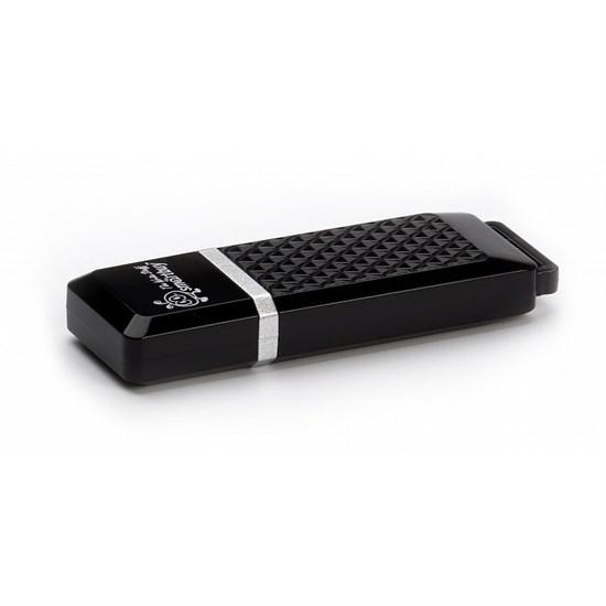 USB 2.0 Flash Drive 16GB SmartBuy Quartz, чёрный 36494 - фото 16853