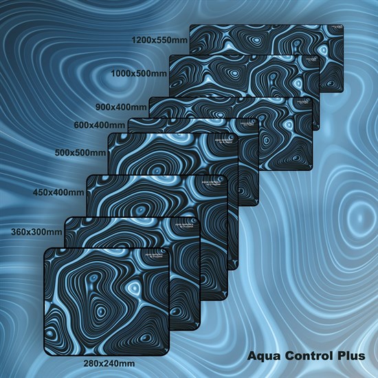 Коврик для мыши X-raypad Aqua Control Plus Navy Blue S (280x240x3мм) 36556 - фото 17049