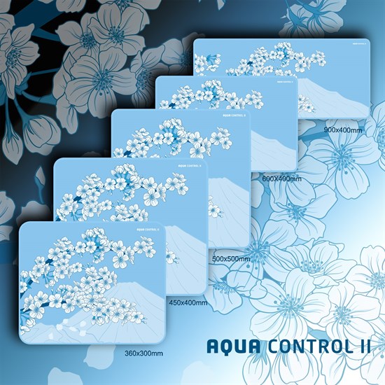 Коврик для мыши X-raypad Aqua Control II Sakura Blue XL Extended (600x400x4мм) 36573 - фото 17066