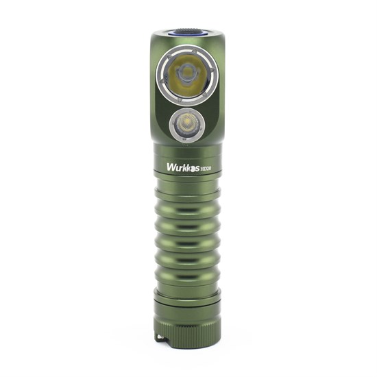 Фонарь Wurkkos HD20 (LH351D 5000K + Cree XPL 5000K, 1x21700 5000mAh в комплекте, USB-C, IP68, налобный, зеленый, 122x30мм, 130г) 36760 - фото 17338