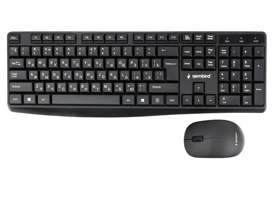 Клавиатура+мышь беспроводные Gembird KBS-9300 Black, 1000dpi, 104кл., 2.4гГц 36886 - фото 17710