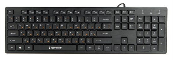 Клавиатура Gembird KB-8360U, черная, 104кл., USB-hub 2 порта, USB 36901 - фото 17751