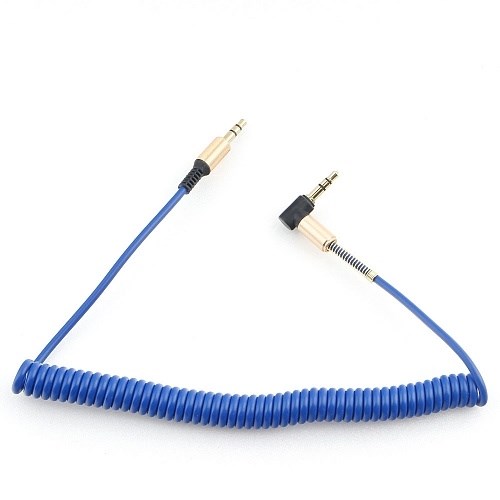 Кабель jack 3.5 мм-jack 3.5 мм 1.8м, L-коннектор, синий витой Cablexpert Pro (CCAB-02-35MMLC-1.8MU) 37168 - фото 18159