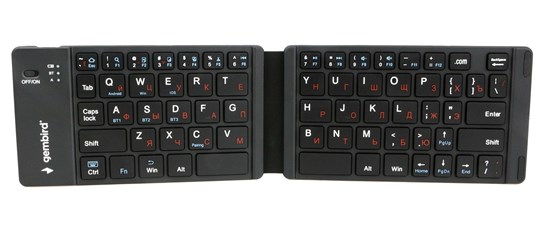 Клавиатура беспроводная Gembird KBW-6N, Bluetooth, 66 кл., складная, ультратонкая 37160 - фото 18241