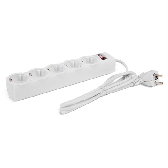 Сетевой фильтр CBR CSF 2505-1.8 White PC 5 розеток 1.8м, белый 37140 - фото 18314