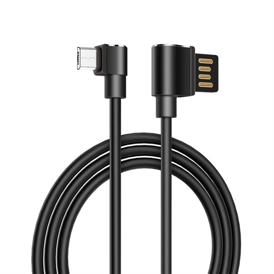 Кабель USB A --> Micro USB 5P (B) 1.2м hoco U37, угловой, чёрный 37093 - фото 18475