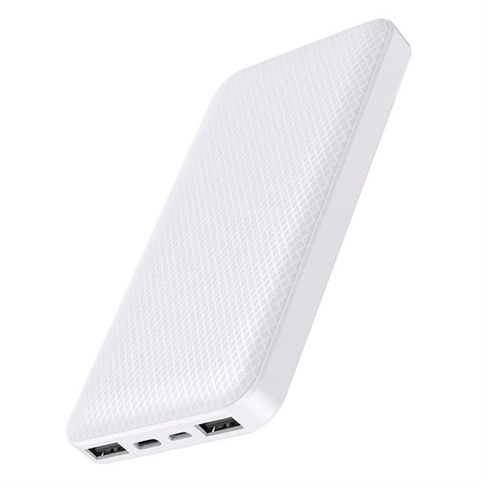 Портативный аккумулятор Borofone BJ3 Minimalist 10000mAh, вх.: Micro-USB/USB-C, вых.: 2 x USB-Af, LED, белый 37323 - фото 18983