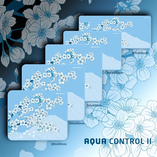 Коврик для мыши X-raypad Aqua Control II Sakura Blue L (360x300x4мм) (36560d) 37444 - фото 18993