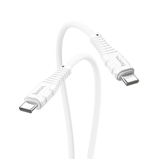 Кабель USB Type-C (M) --> Type-C (M) 1.0м (USB 2.0) hoco X67, белый, силикон, 5A 37373 - фото 19191
