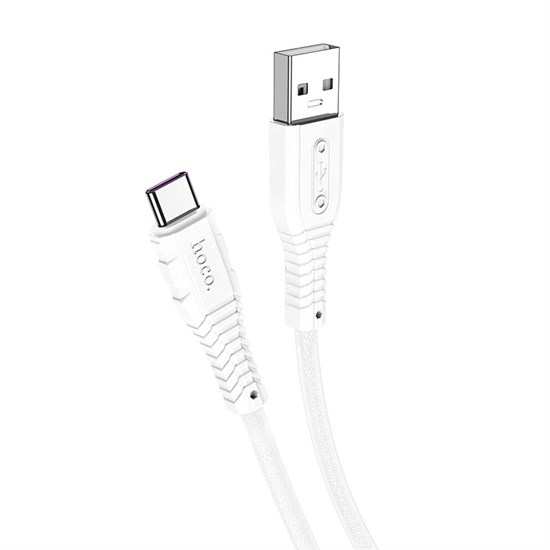 Кабель USB A --> Type-C (M) 1.0м (USB 2.0) hoco X67, белый, "nano" силиконовая оплётка, 5A 37391 - фото 19230