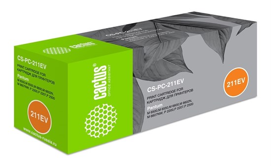 К-ж Pantum PC-211EV Black для Pantum P2200/2207/2500/2500W/6500/6550/6600, 1600стр., Cactus 37404 - фото 19258