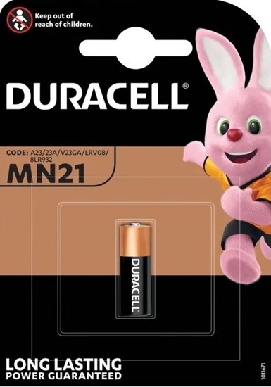 MN21 Duracell (23A) 12V, alkaline д/брелков а/сигнализаций 1шт. 4937 - фото 19331