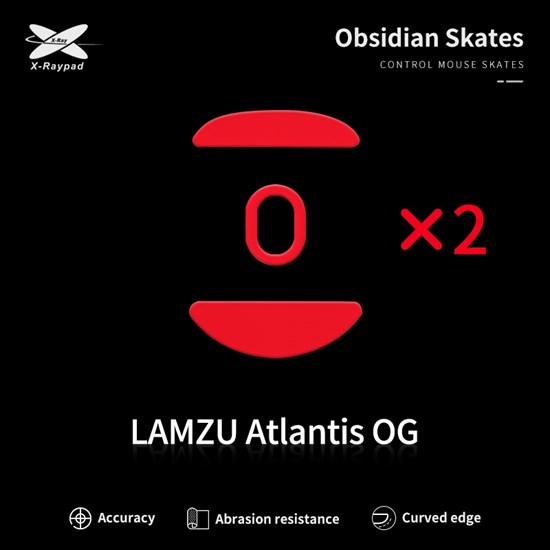 Ножки для мыши (глайды) X-raypad Obsidian для Lamzu Atlantis OG, комплект из 2-х наборов 37593 - фото 19531