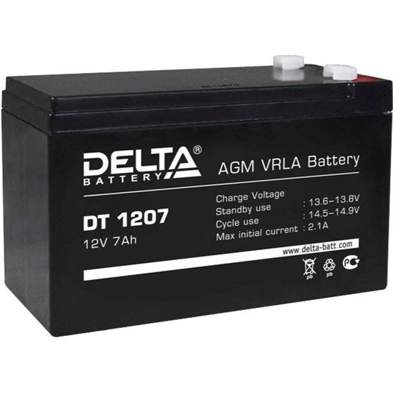 Аккумулятор для ИБП 12V 7Ah Delta DT 1207 37453 - фото 19680