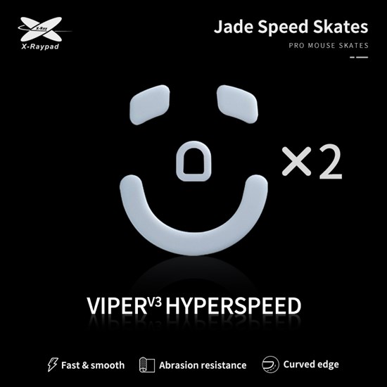 Ножки для мыши (глайды) X-raypad Jade Speed для Razer Viper V3 HyperSpeed, комплект из 2-х наборов 37787 - фото 19811
